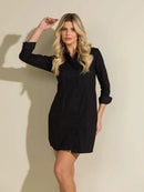 Chemise Feminino Sarja Manga Longa