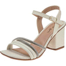 Sandália Salto Médio com Strass