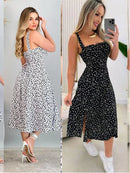 Vestido Mídi Romântico Estampado Floral